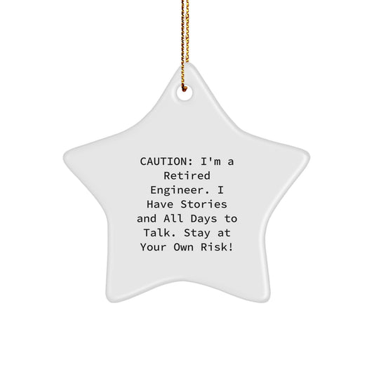 Gifts from Friends to Engineers - Funny Star Ornament for Christmas Unique Gifts for Men, Women, Family, Coworkers, Retired Engineers - Image 1