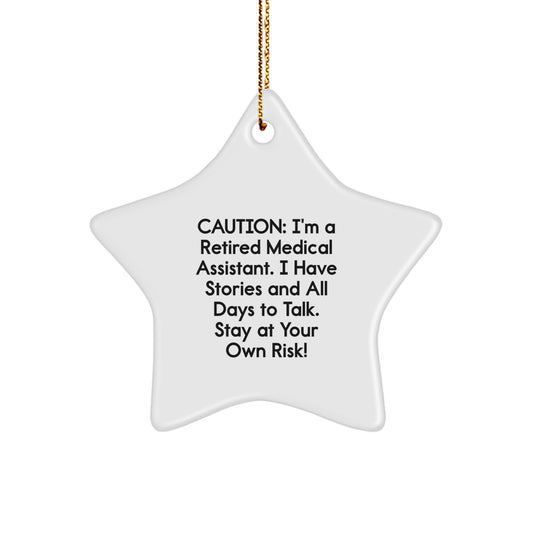 Medical Assistant Gifts, Funny Quote, Star Ornament, Christmas Unique Gifts from Friends for Medical Assistants - Image 1
