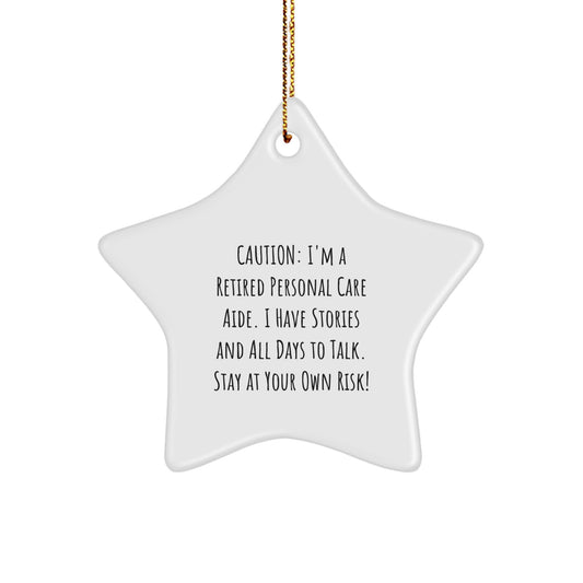 Funny Personal Care Aide Star Ornament Gifts from Men to Friends, Gifts for Personal Care Aide, Christmas Unique Star Ornaments - Image 1