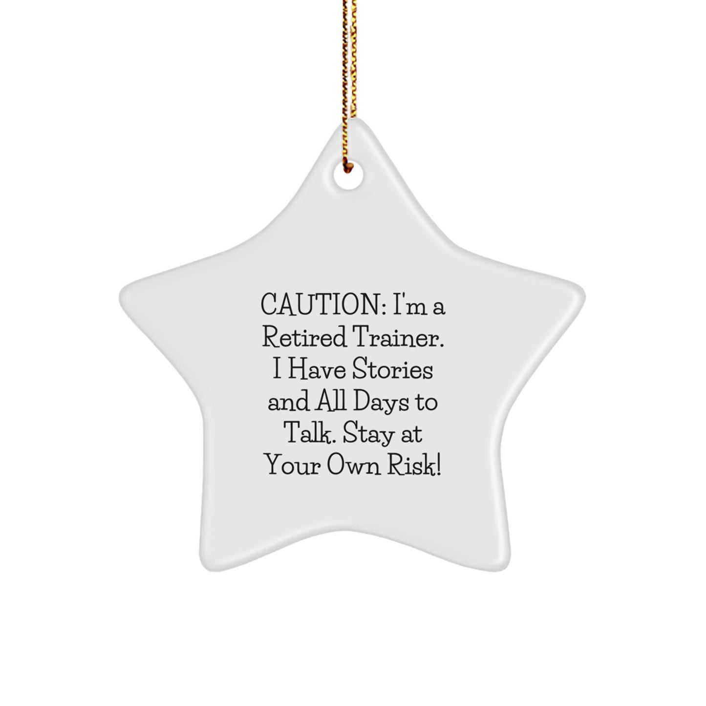 Funny Trainer Star Ornament Gifts from Family and Friends for Christmas Unique Trainer Decorations - Image 1