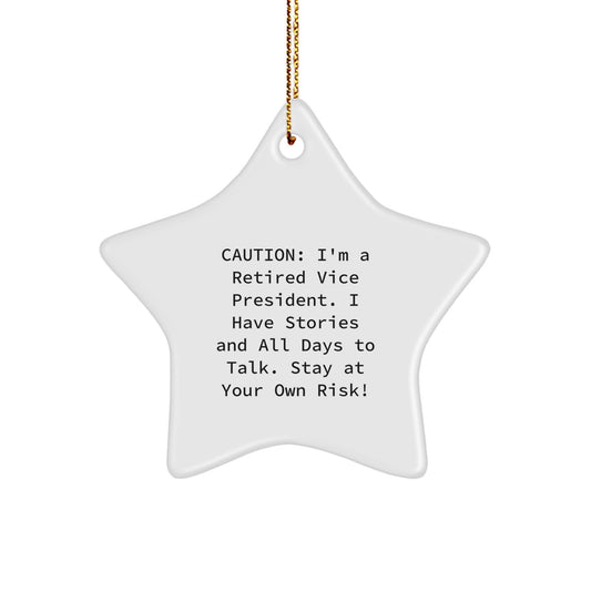 Funny Vice President Star Ornament, Gifts from Friends, Gifts for Vice President, Christmas Unique Gifts, Vice President Quotes - Image 1