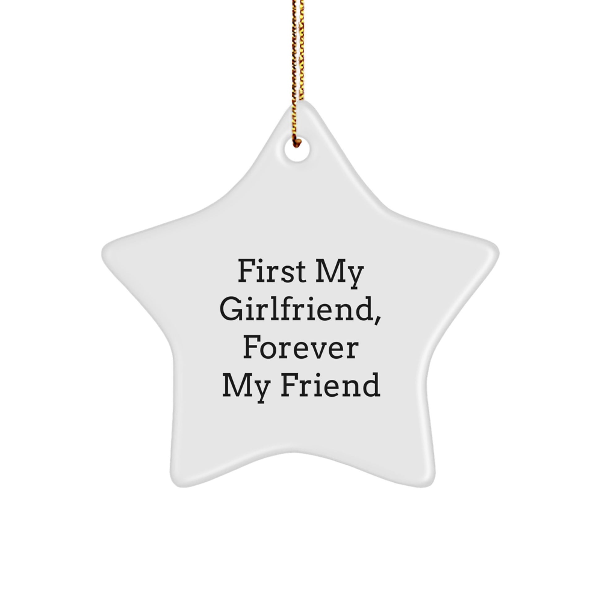 Funny Sweetheart Gifts for Her, Star Ornament Quote 'First My Sweetheart, Forever My Friend', Christmas Unique Gifts from Men to Women - Image 1