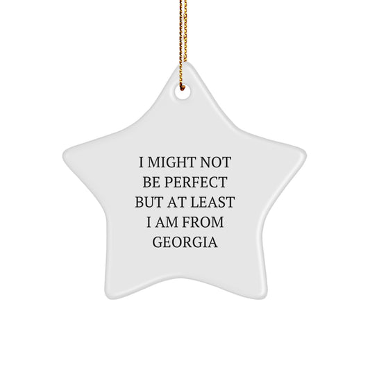 Georgia Star Ornament Funny Gifts from Men for Women Friends Coworkers Family - Christmas Unique Gifts - Image 1