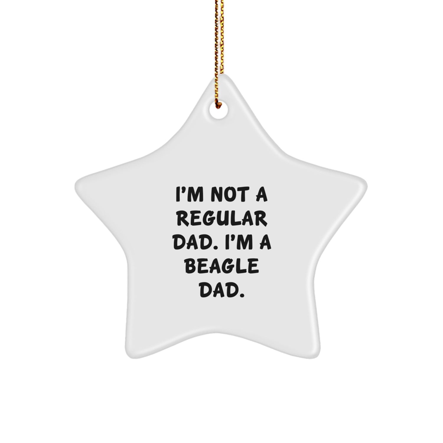 Funny Beagle Dog Star Ornament Gifts from Men to Beagle Dad for Christmas - Image 1
