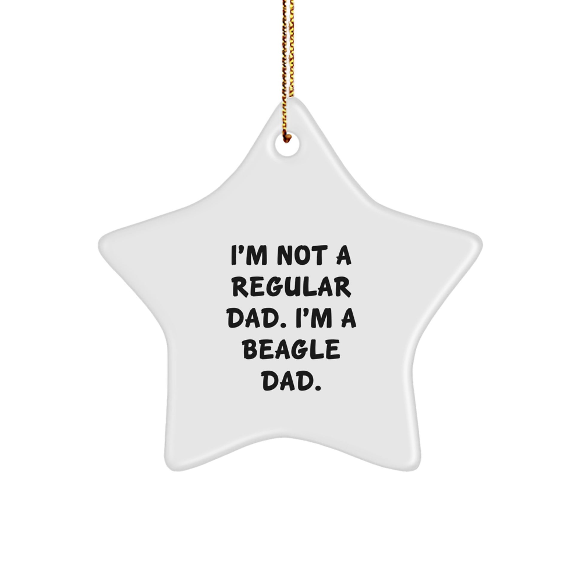 Funny Beagle Dog Star Ornament Gifts from Men to Beagle Dad for Christmas - Image 1