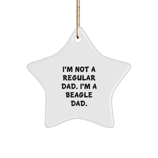 Funny Beagle Dog Star Ornament Gifts from Men to Beagle Dad for Christmas - Image 1