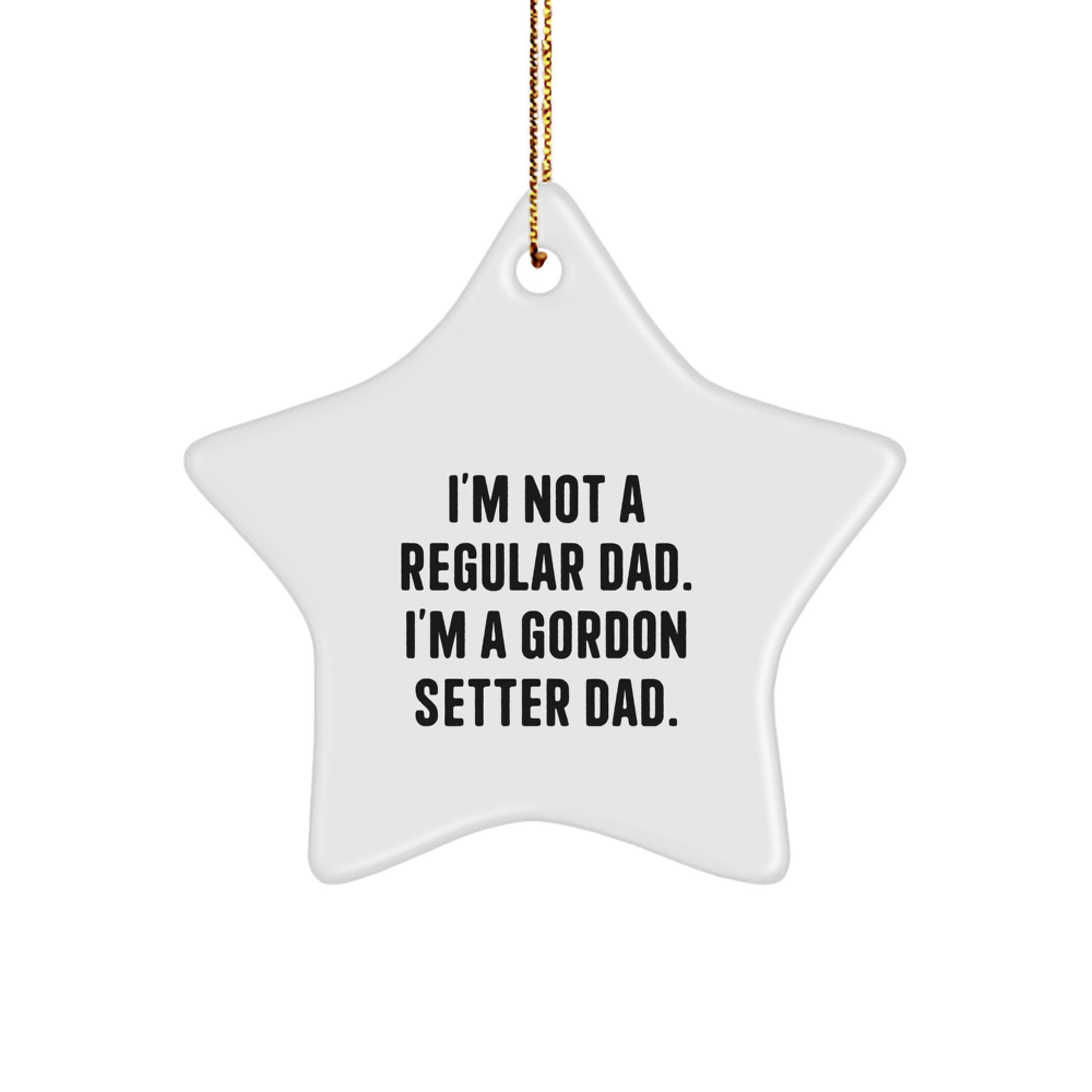 Funny Gordon Setter Dad Star Ornament Gifts for Him from Family - 'I'm Not A Regular Dad. I'm A Gordon Setter Dad.' Christmas Unique Gifts - Image 1