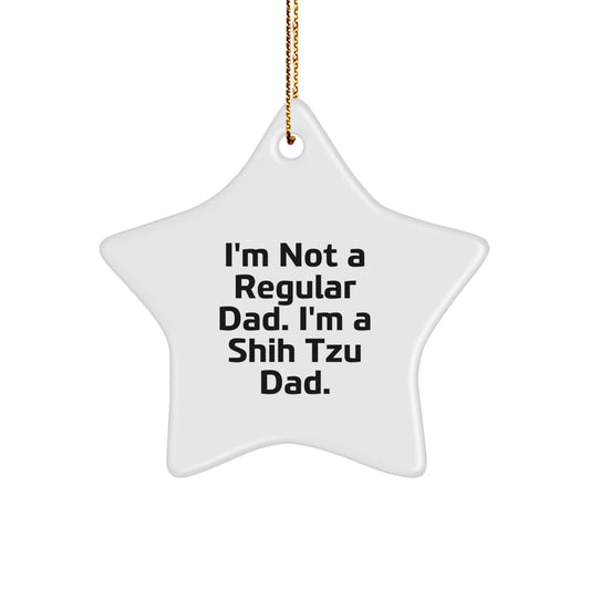 Funny Shih Tzu Dog Star Ornament Gifts from Dad for Christmas Unique - Image 1