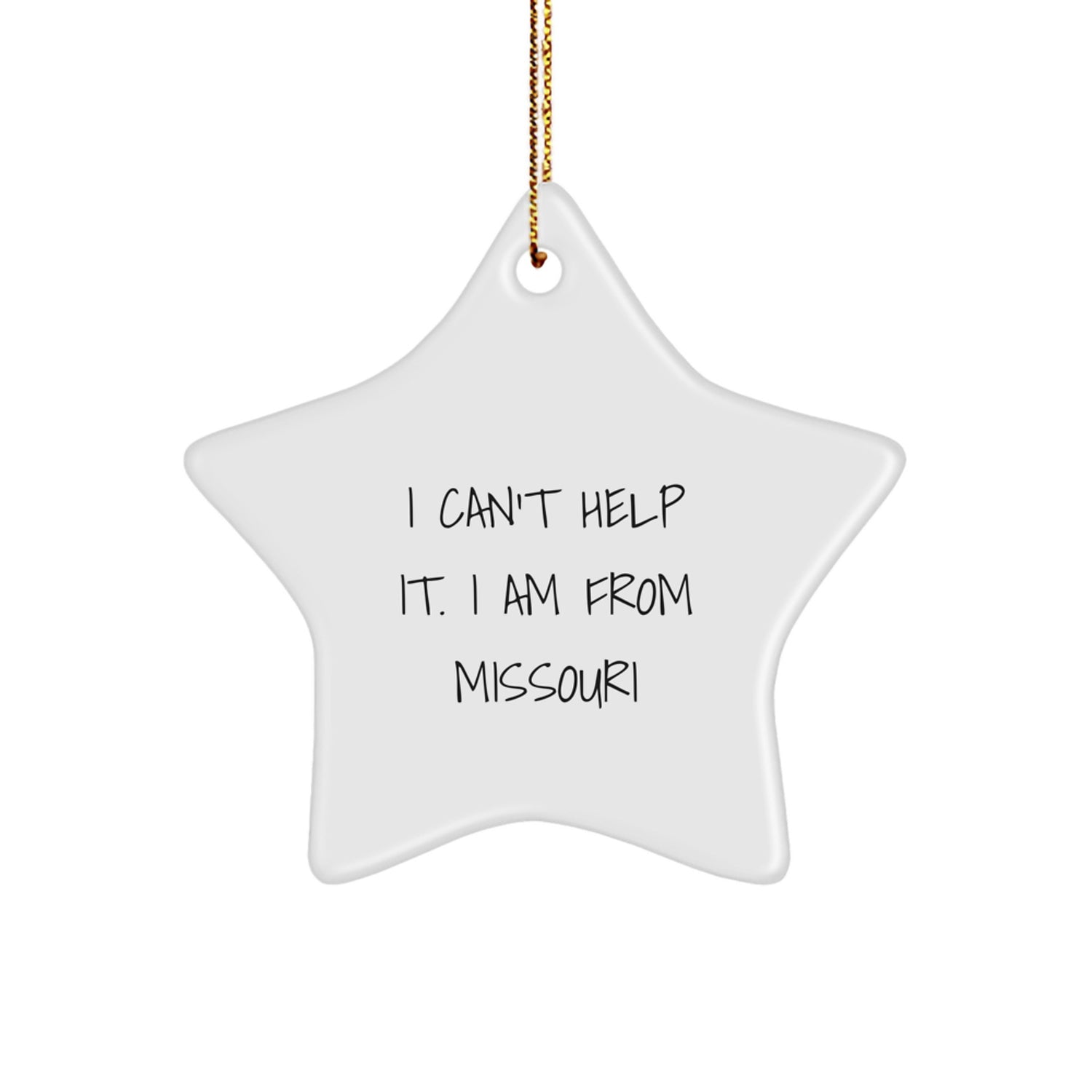 Funny Missouri Star Ornament Gifts from Friends for Missouri Men and Women - Christmas Unique Gifts - Image 1
