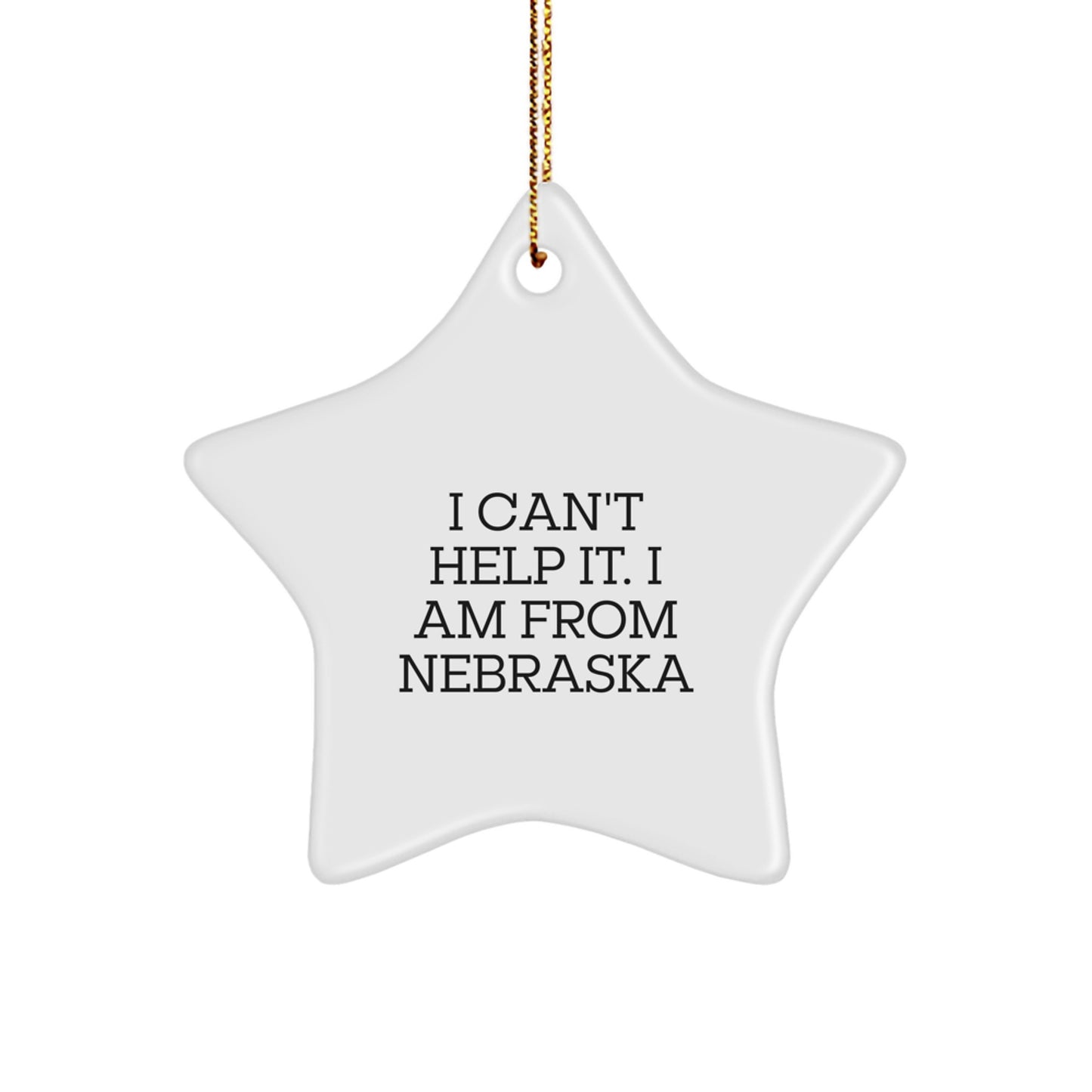 Funny Nebraska Star Ornament Gifts from Friends and Family for Christmas Decorations - Image 1