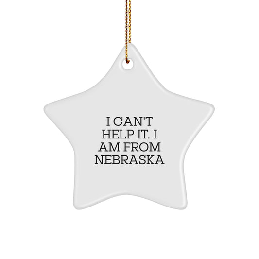 Funny Nebraska Star Ornament Gifts from Friends and Family for Christmas Decorations - Image 1