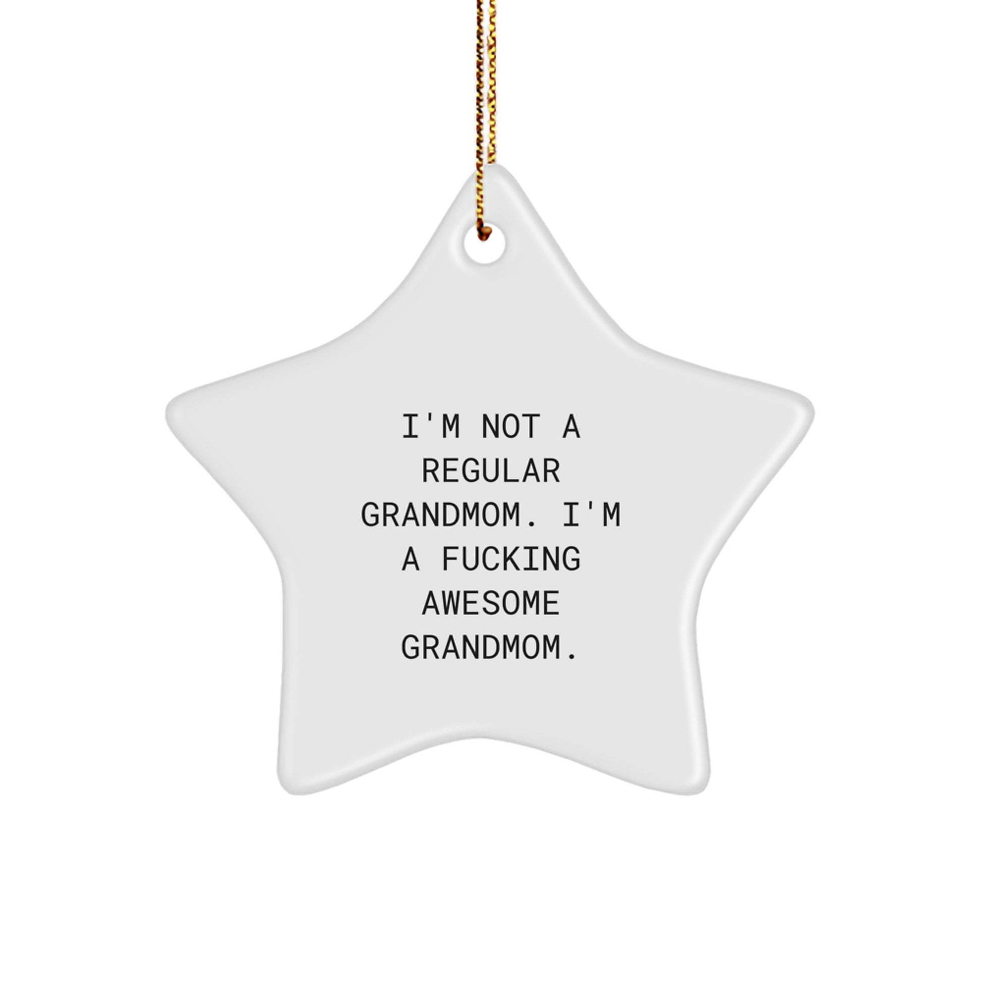 Funny Grandmom Gifts from Men - Awesome Star Ornament for Christmas Unique Gifts for Grandmom - Image 1