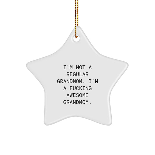 Funny Grandmom Gifts from Men - Awesome Star Ornament for Christmas Unique Gifts for Grandmom - Image 1