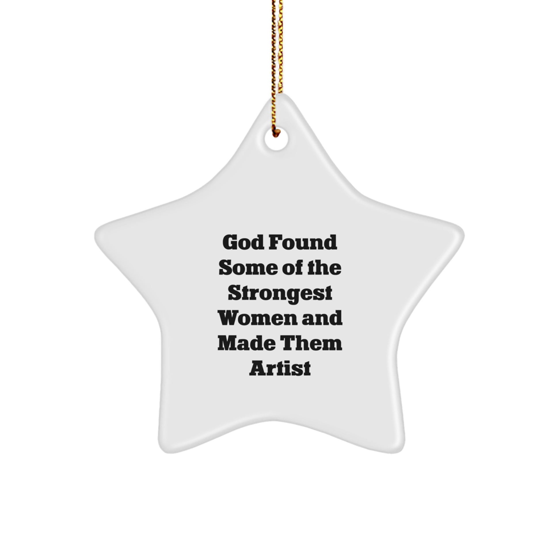 Funny Artist Star Ornament Gifts from Friends for Christmas Unique Star Shaped Decorations Artist Women Gifts - Image 1