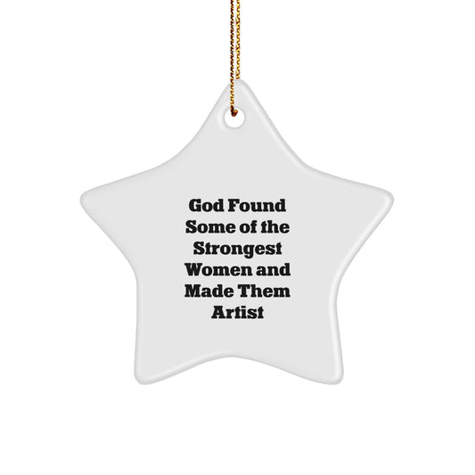 Funny Artist Star Ornament Gifts from Friends for Christmas Unique Star Shaped Decorations Artist Women Gifts - Image 1