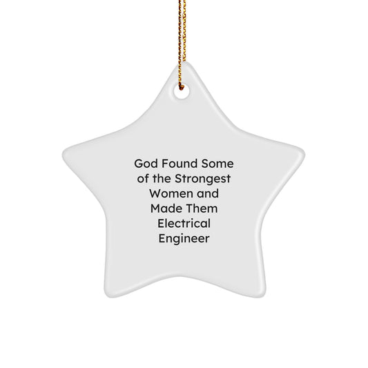 Funny Electrical Engineer Star Ornament Gifts from Women, Inspirational Men Christmas Unique Gifts for Electrical Engineer - Image 1