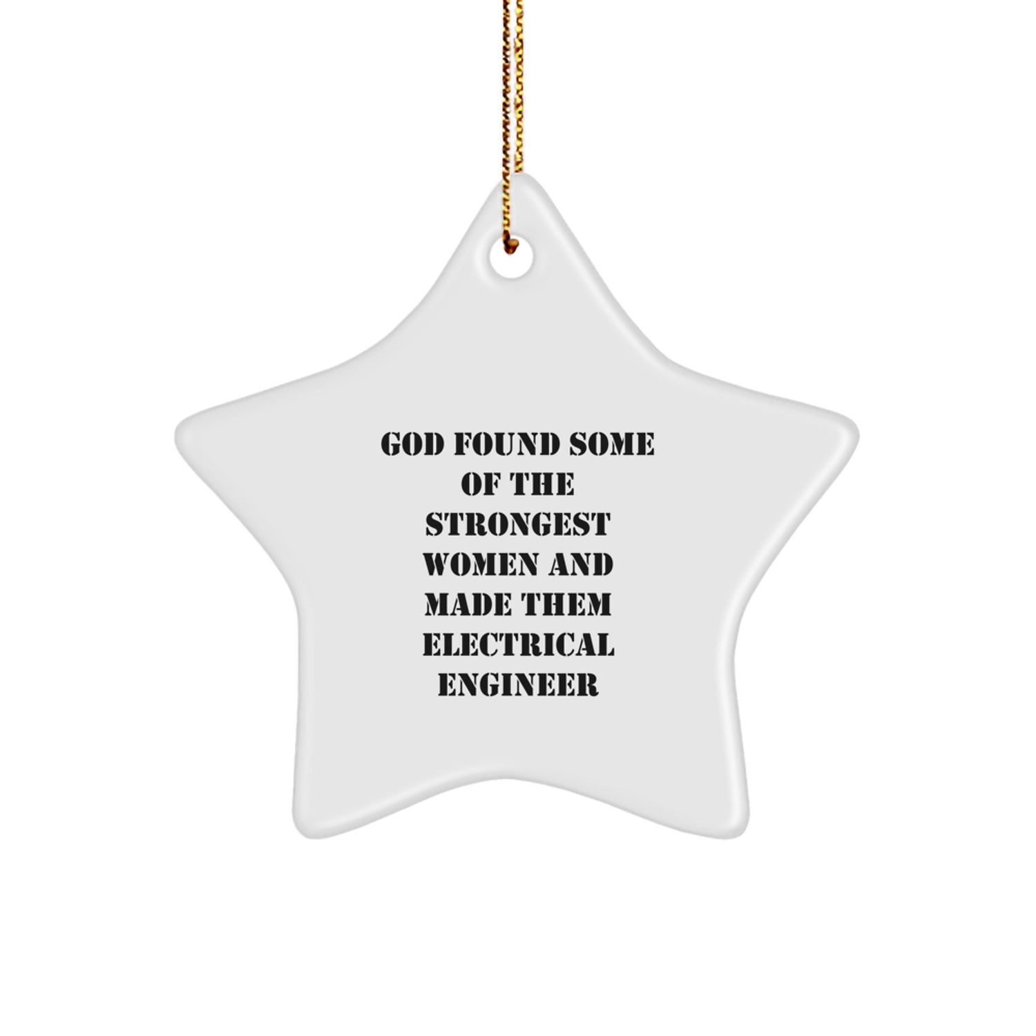Funny Electrical Engineer Star Ornament Gifts from Friends for Christmas Unique - Image 1