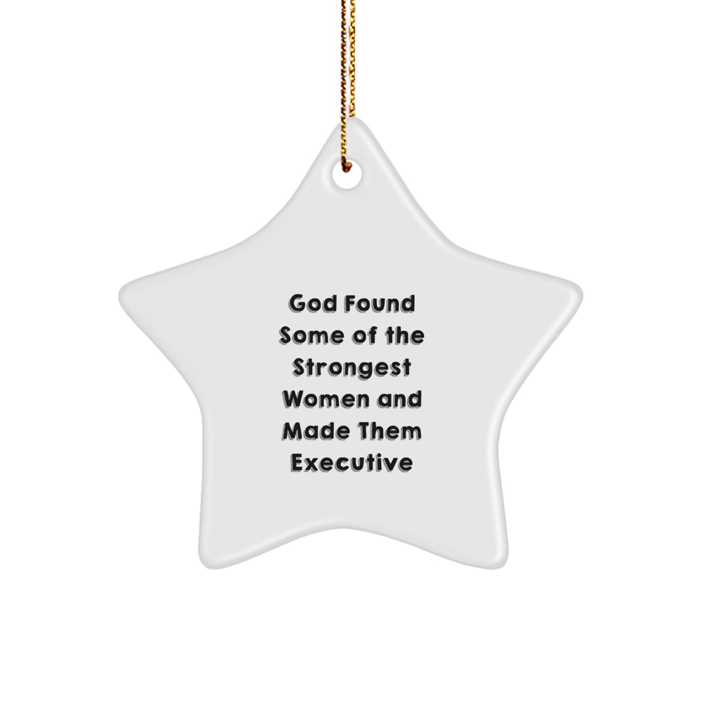 Funny Executive Star Ornament Gifts from Friends, Christmas Unique Executive Star Ornaments, Inspirational Star Ornaments for Executive Women - Image 1