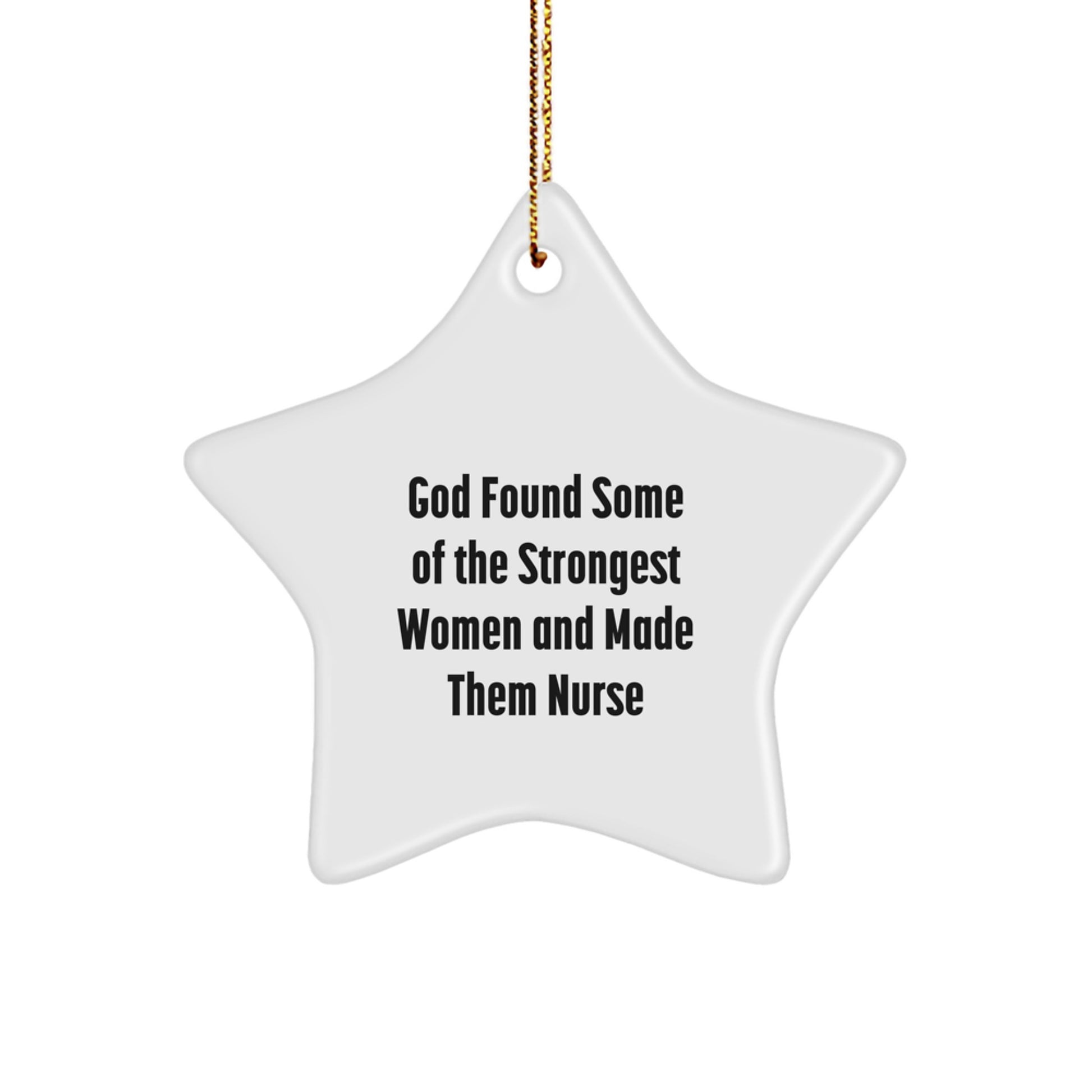 Funny Nurse Star Ornament Gifts from Men to Nurses, Unique Christmas Decorations for Nurse Friends, Star Shaped Nurse Ornament - Image 1