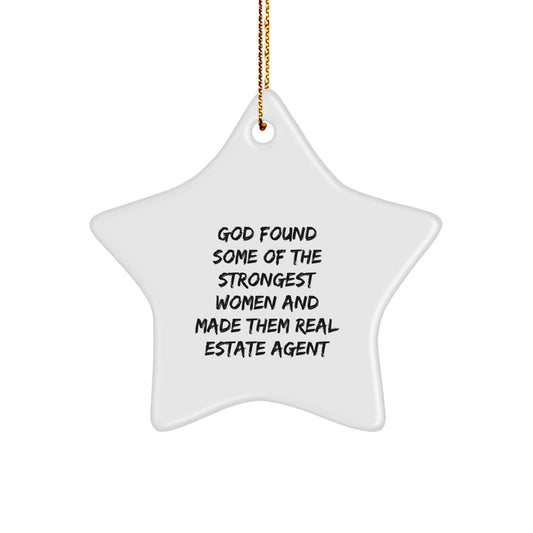 Funny Real Estate Agent Gifts from Friends - Inspirational Star Ornament for Real Estate Agents Women - Unique Christmas Unique Gifts for Real Estate Agent Family - Image 1