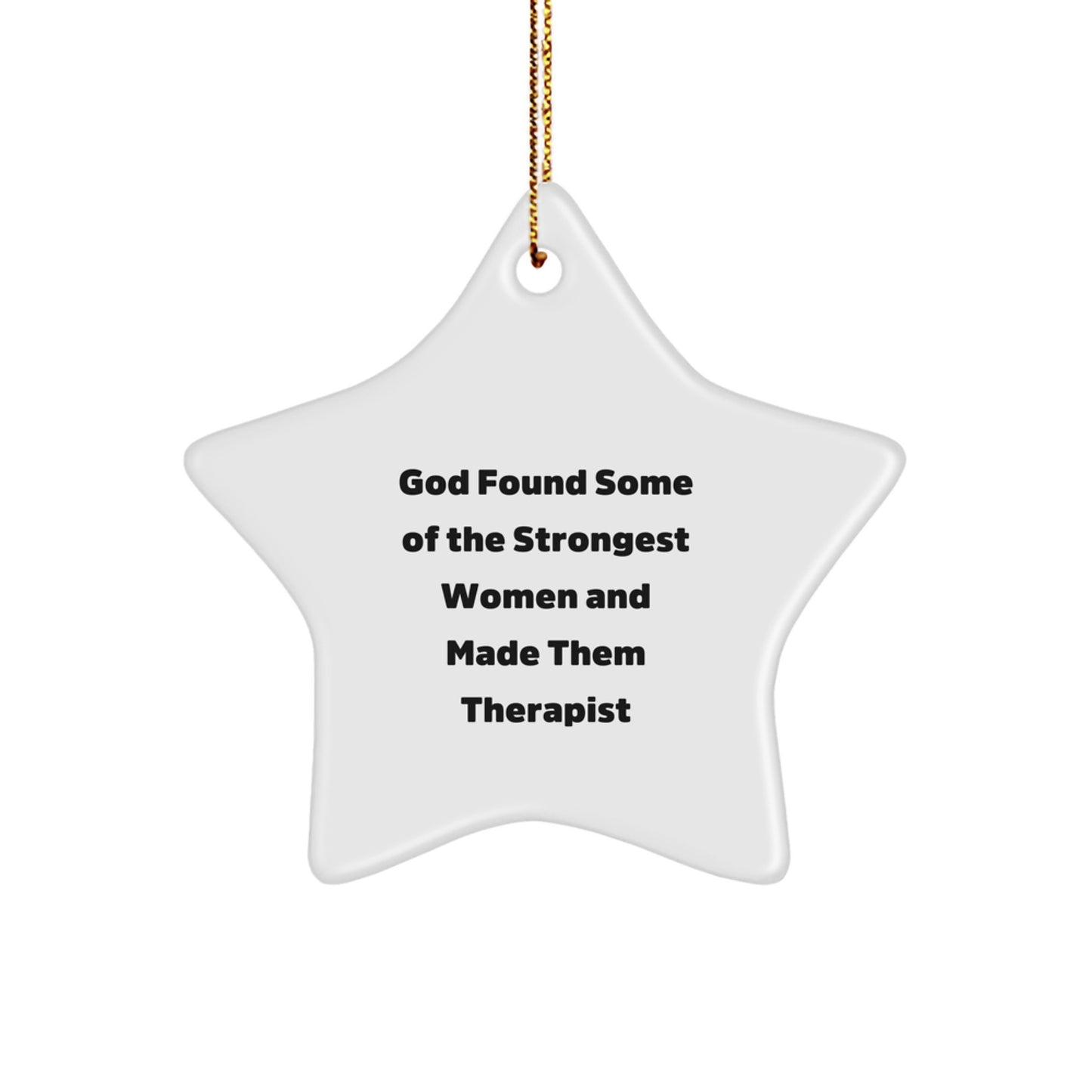 Funny Therapist Star Ornament Gifts for Women from Men - Unique Christmas Decorations with Inspirational Quote - Image 1