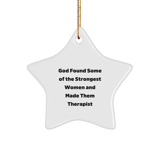 Funny Therapist Star Ornament Gifts for Women from Men - Unique Christmas Decorations with Inspirational Quote - Image 1