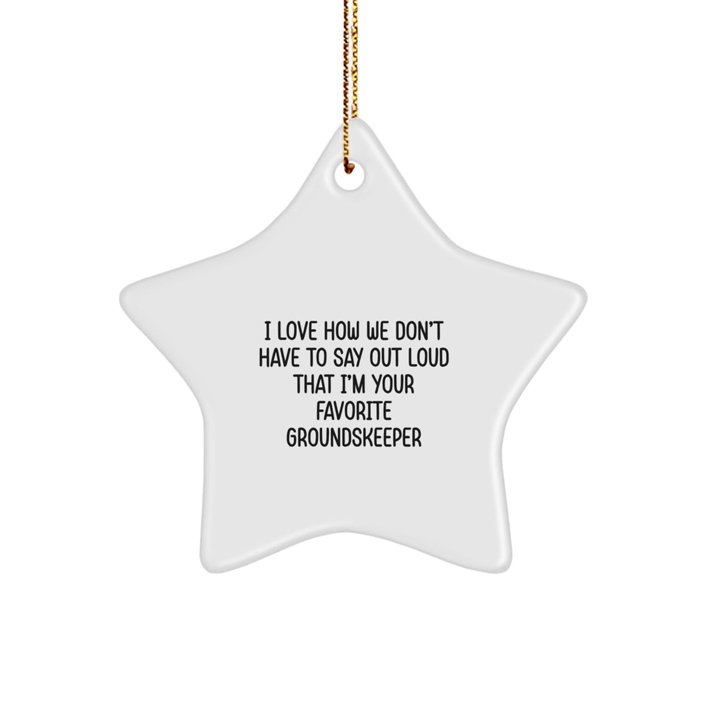 Funny groundskeeper Gifts from Coworkers to Favorite groundskeeper Star Ornament for Christmas Unique - Image 1