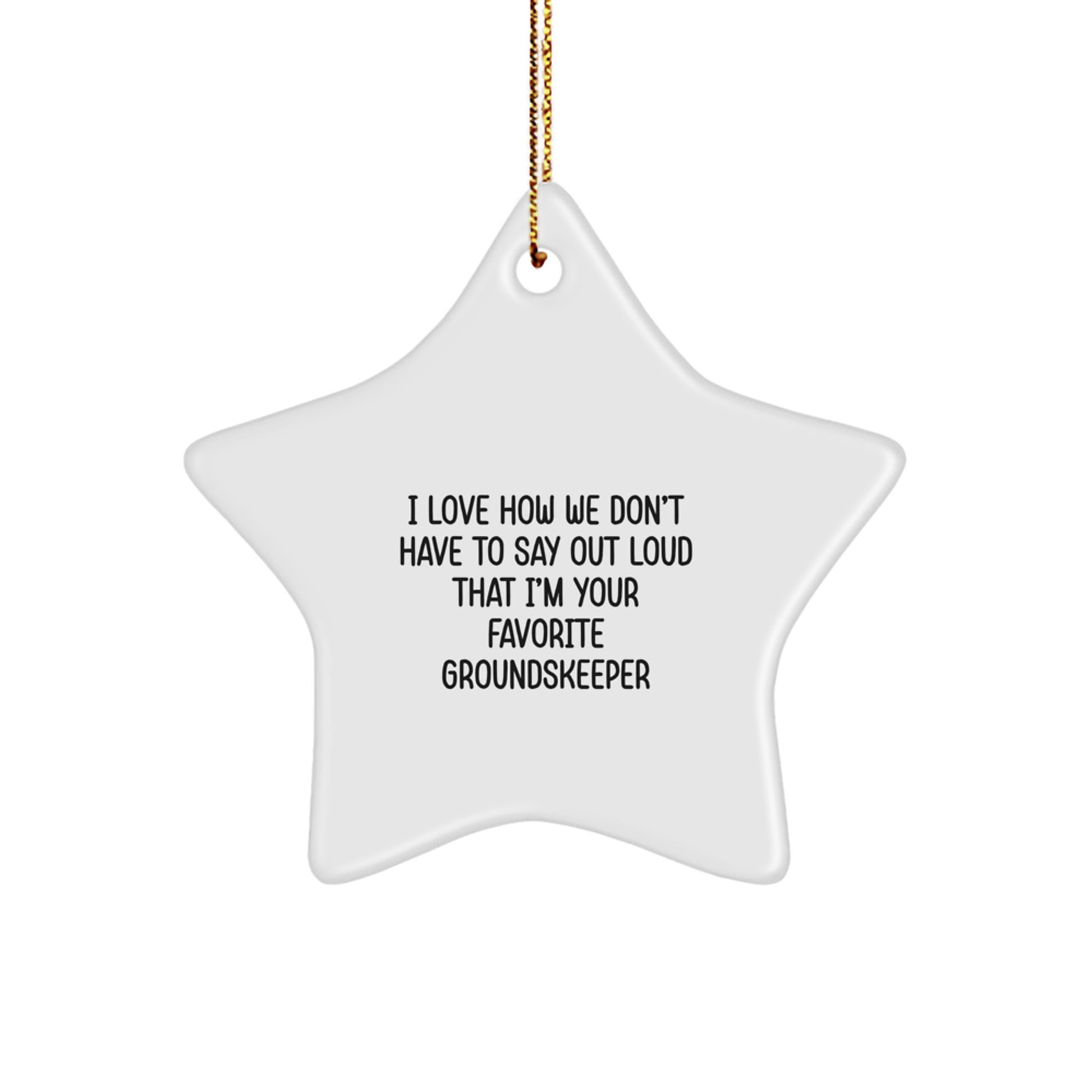 Funny groundskeeper Gifts from Coworkers to Favorite groundskeeper Star Ornament for Christmas Unique - Image 1