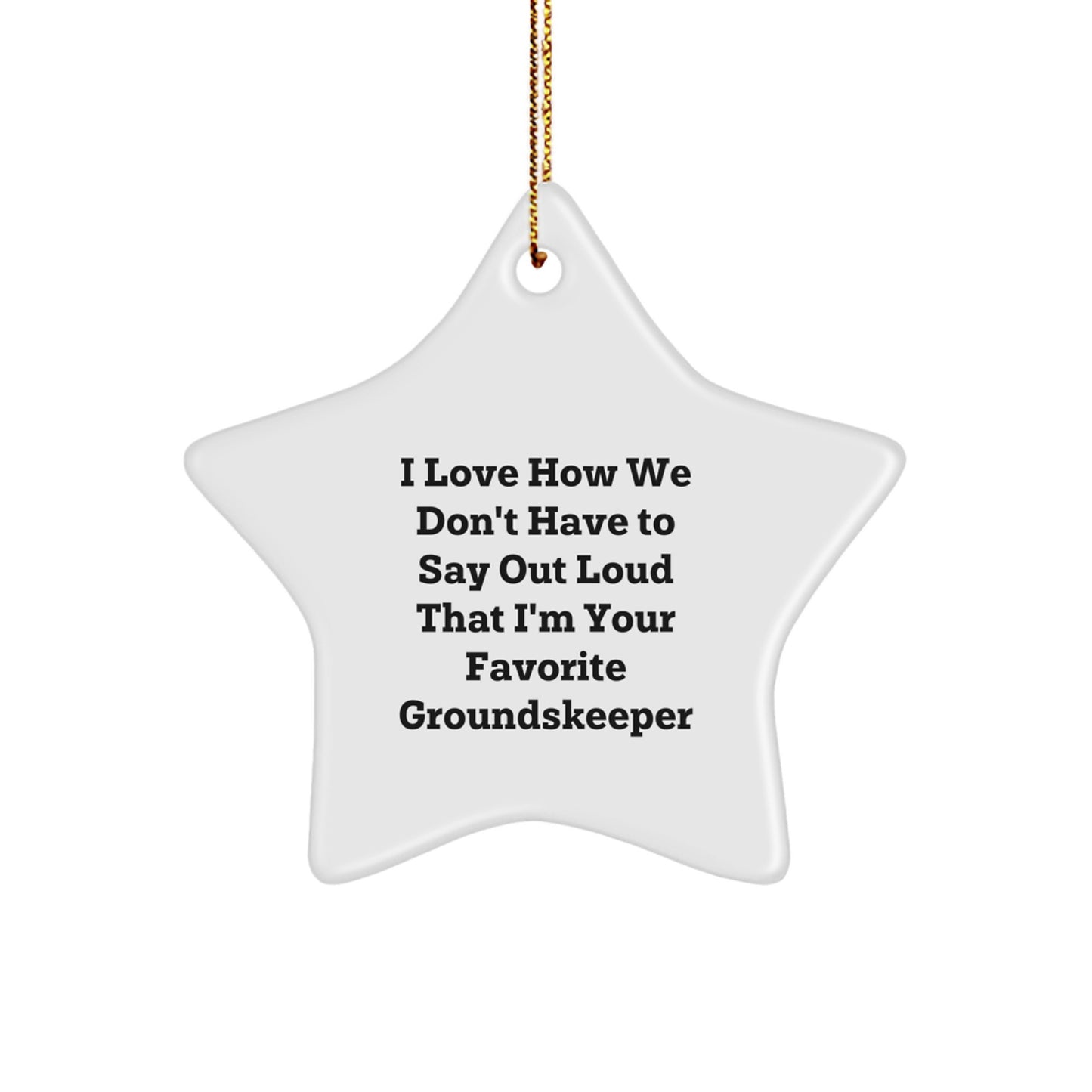 Funny groundskeeper Gifts from Family for Favorite groundskeeper Star Ornament Christmas Unique Decorations - Image 1