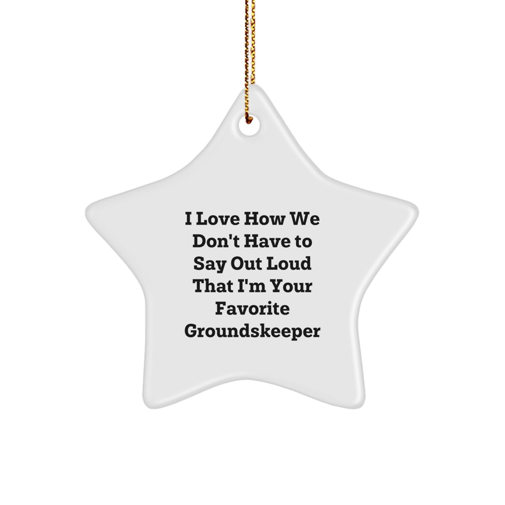 Funny groundskeeper Gifts from Family for Favorite groundskeeper Star Ornament Christmas Unique Decorations - Image 1