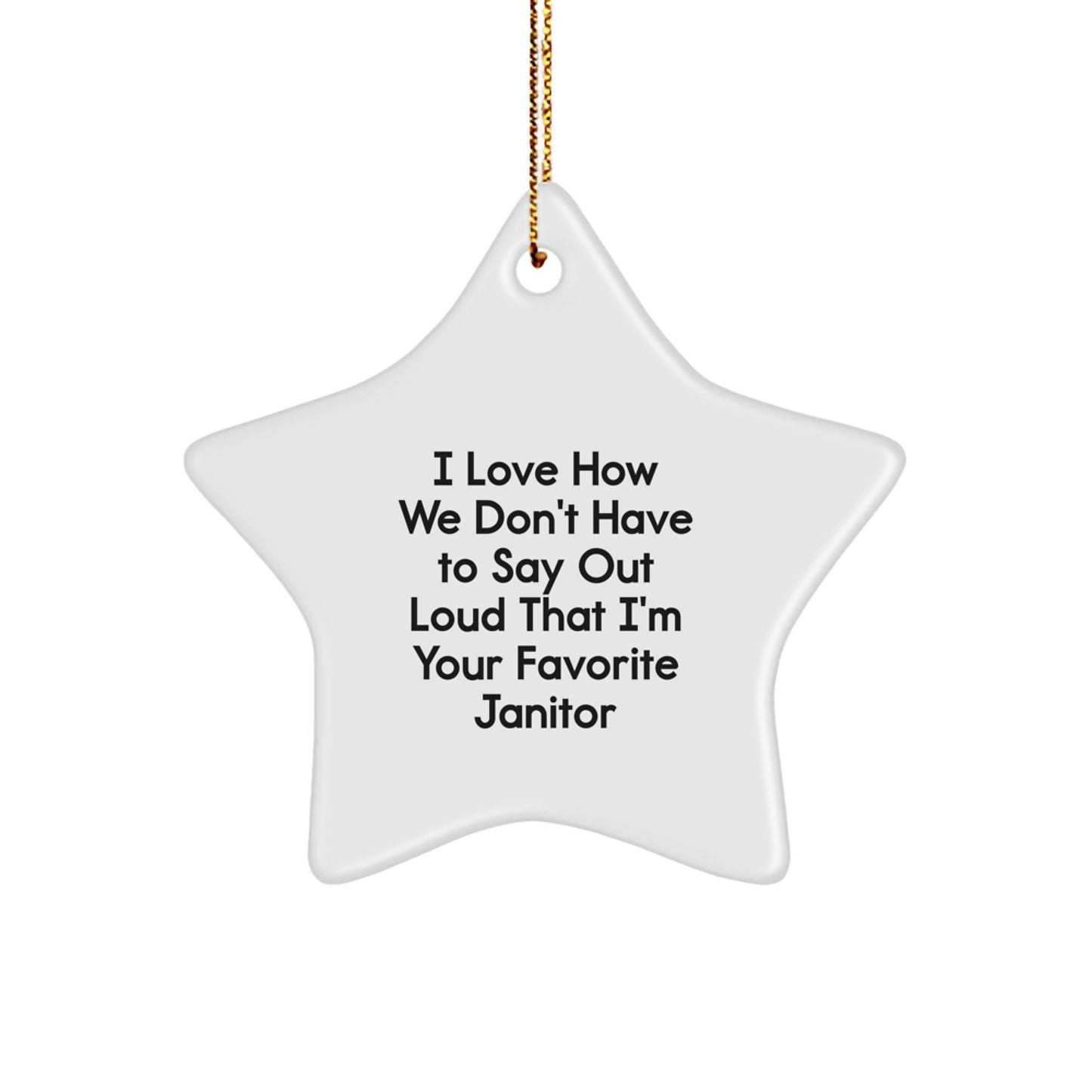 Funny Janitor Gifts for Men from Friends, Star Ornament Janitor Appreciation, Christmas Unique Gifts Ideas - Image 1