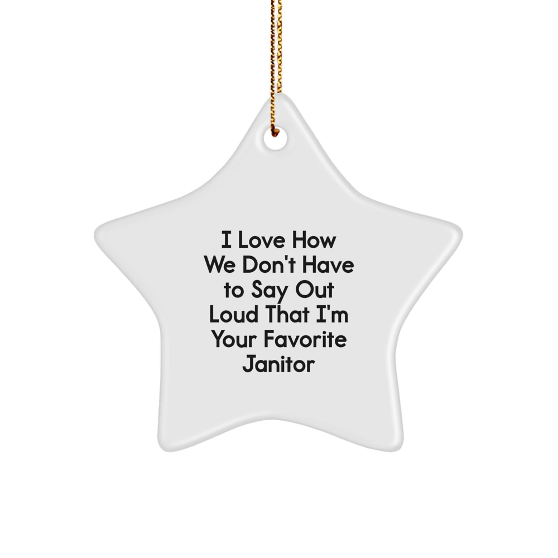 Funny Janitor Gifts for Men from Friends, Star Ornament Janitor Appreciation, Christmas Unique Gifts Ideas - Image 1