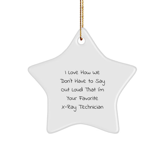 Funny X-Ray Technician Star Ornaments Gifts from Friends for Favorite Technicians - Unique Christmas Ornament for Men or Women Coworkers - Image 1