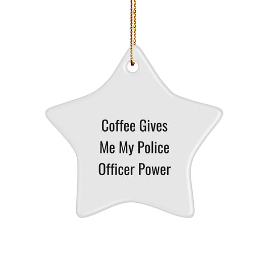 Funny Police Officer Star Ornament Gifts from Men to Police Officer Friends for Christmas Unique Gifts - Image 1