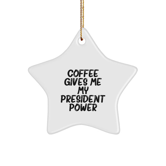 Funny President Star Ornament, Gifts from Friends for President, Christmas Unique Gifts - Image 1