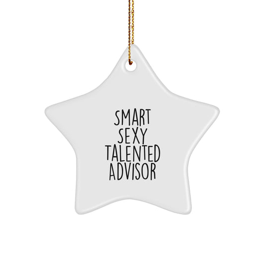 Funny Advisor Gifts from Friends, Christmas Unique Star Ornament, Funny Quotes Star Shape - Image 1