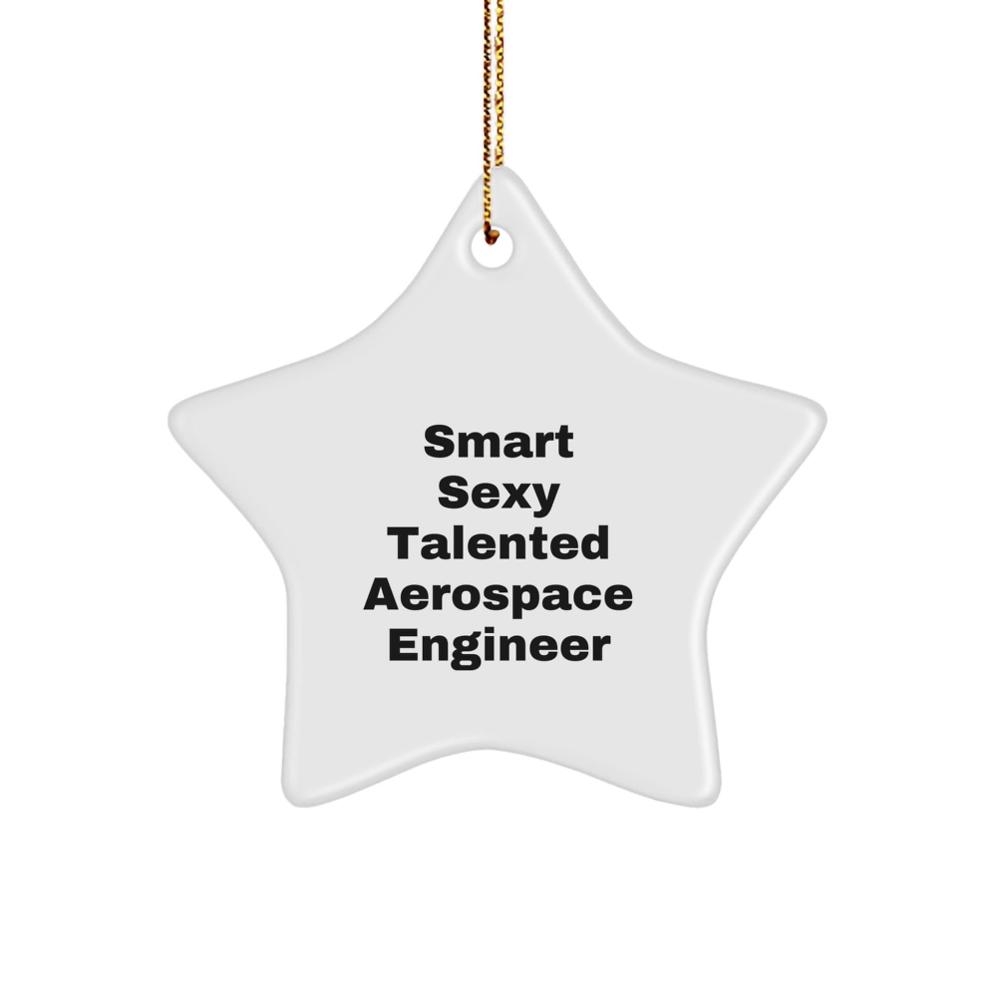 Aerospace Engineer Gifts for Men, Funny Smart Sexy Star Ornament, Christmas Unique Gifts from Family - Victory Thru Vision 