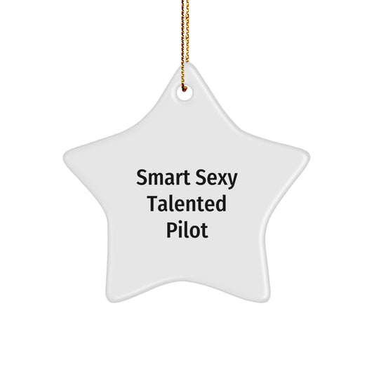 Funny Pilot Star Ornament Gifts from Friends for Pilot Christmas Unique Gifts - Image 1