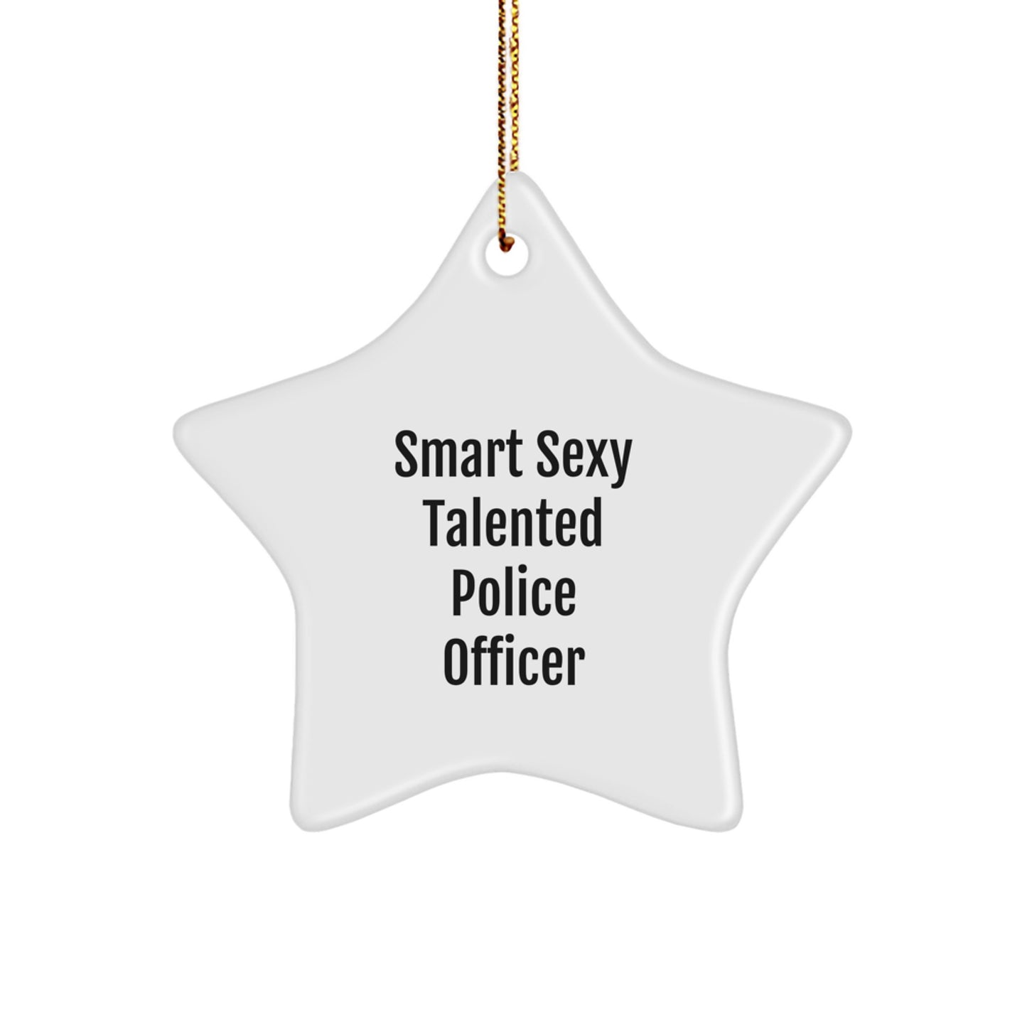 Funny Police Officer Gifts for Men, Star Ornament from Friends, Perfect Christmas Unique Gifts for Police Officers - Image 1