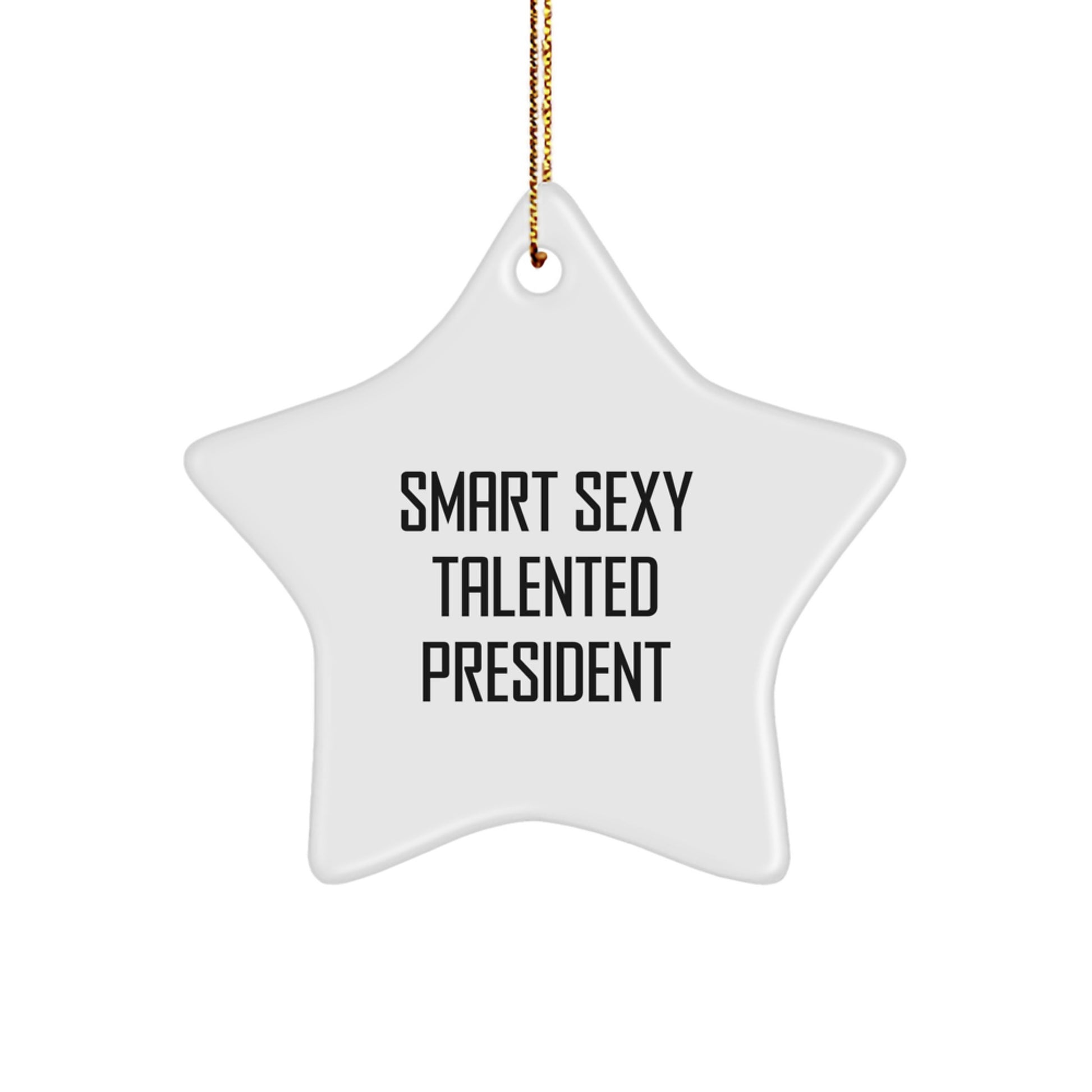 Funny President Star Ornament Gifts from Friends - Smart Sexy Talented President Christmas Unique Gifts for President - Image 1