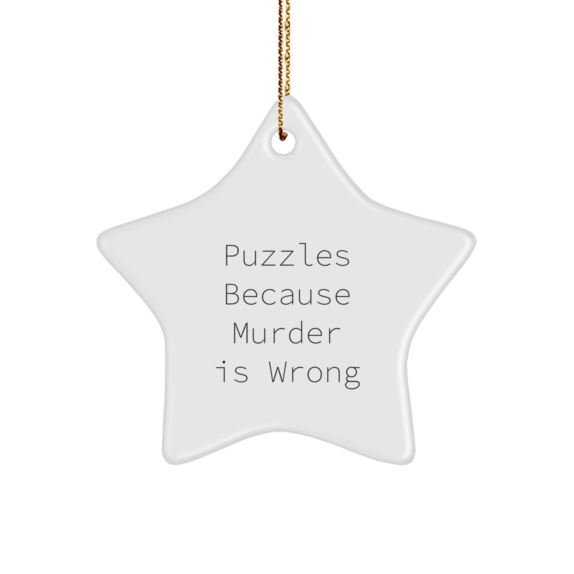 Puzzles Enthusiast Gifts from Family for Puzzles Star Ornament Funny Quote Christmas Unique Decorations - Image 1