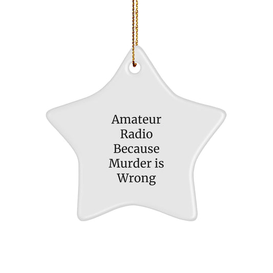 Funny Amateur Radio Star Ornament Gifts for Men, Women, Friends, Coworkers, Family - Christmas Unique Gifts from Men, Women, Friends, Coworkers, Family to Amateur Radio Enthusiasts - Image 1