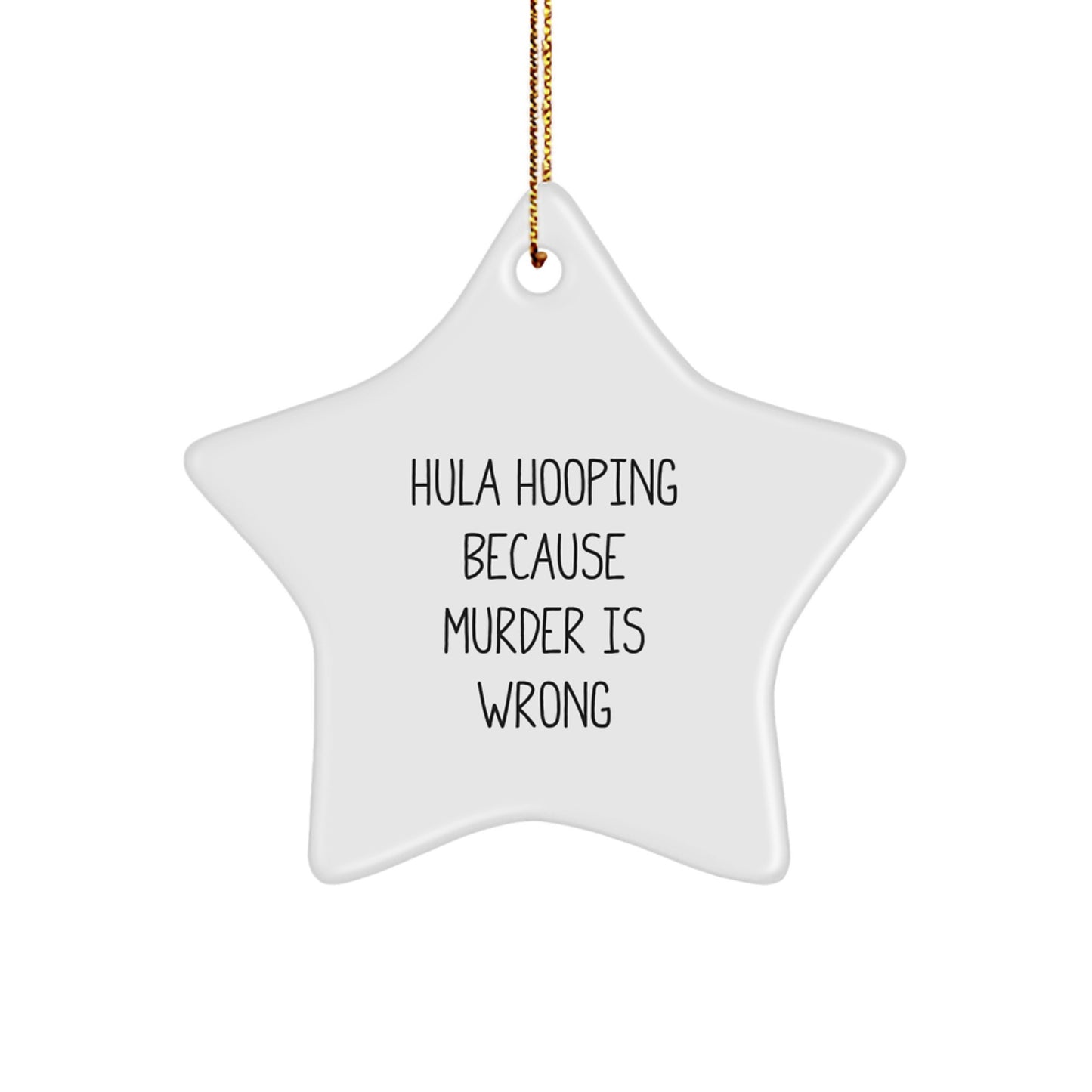 Funny Hula Hooping Star Ornaments Gifts from Friends for Women Christmas Unique Decorations - Image 1