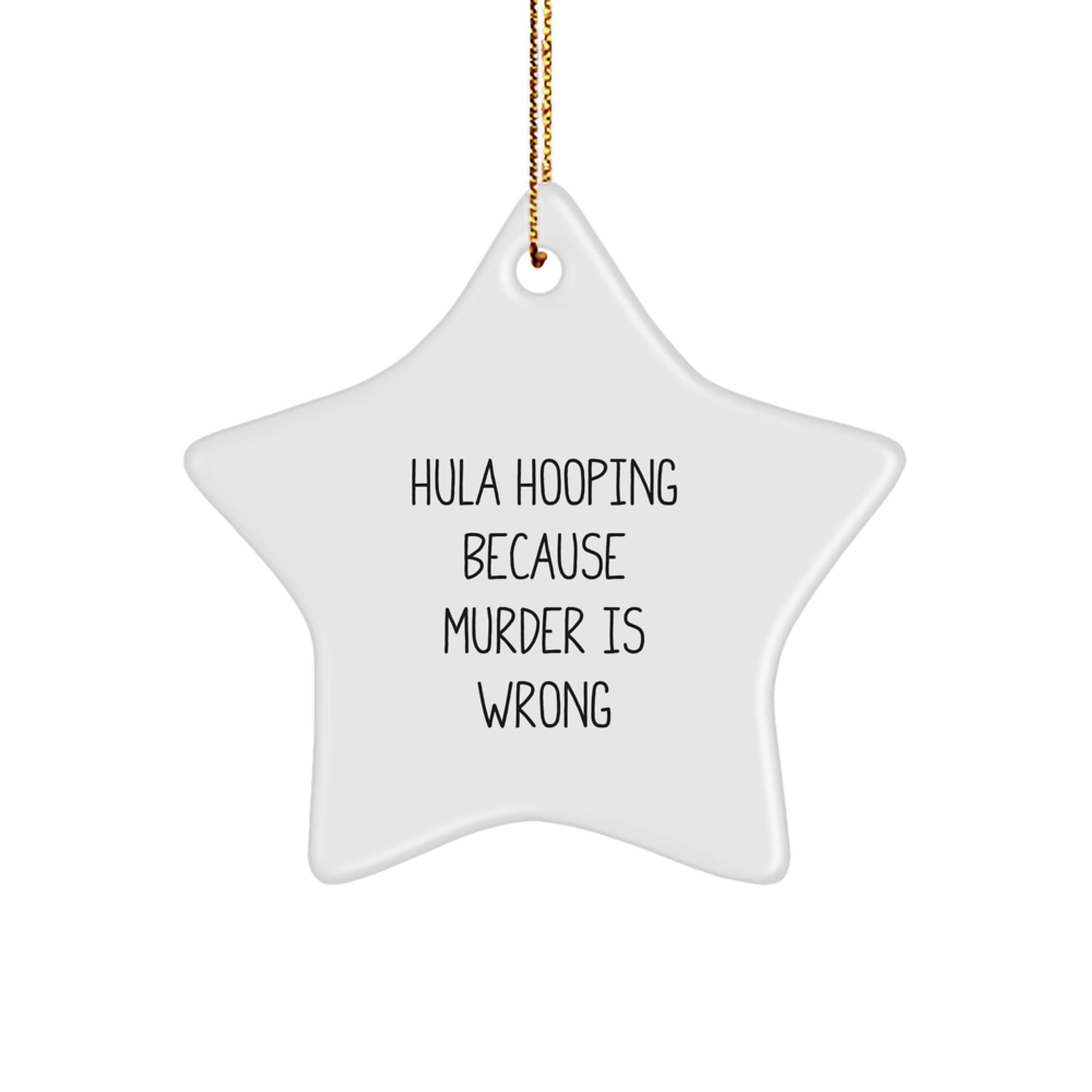 Funny Hula Hooping Star Ornaments Gifts from Friends for Women Christmas Unique Decorations - Image 1