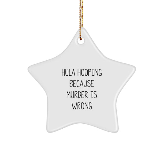Funny Hula Hooping Star Ornaments Gifts from Friends for Women Christmas Unique Decorations - Image 1