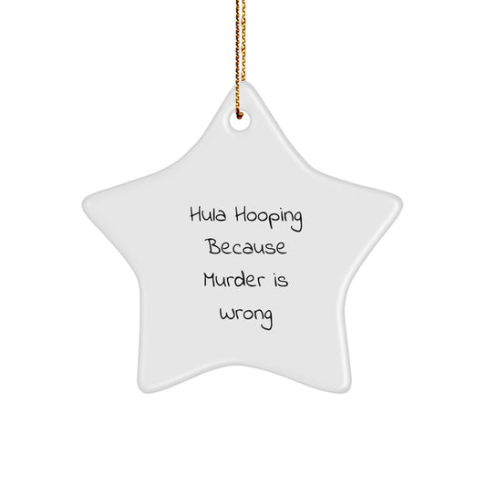 Funny Hula Hooping Star Ornament Gifts for Hula Hooping Enthusiasts, Christmas Unique Gifts from Friends to Family Members - Image 1