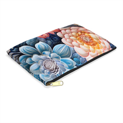 Succulent Pouch, Echeveria Plant, Cactus Bag, Botanical Accessory Case, Gift for Plant Lover - Victory Thru Vision 