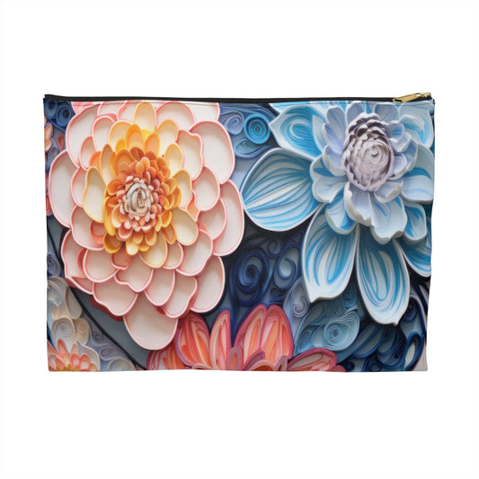 Succulent Pouch, Echeveria Plant, Cactus Bag, Botanical Accessory Case, Gift for Plant Lover - Victory Thru Vision 
