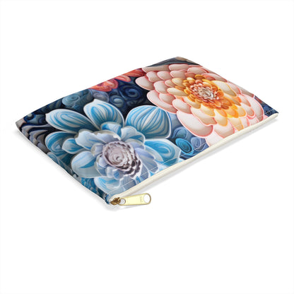 Succulent Pouch, Echeveria Plant, Cactus Bag, Botanical Accessory Case, Gift for Plant Lover - Victory Thru Vision 