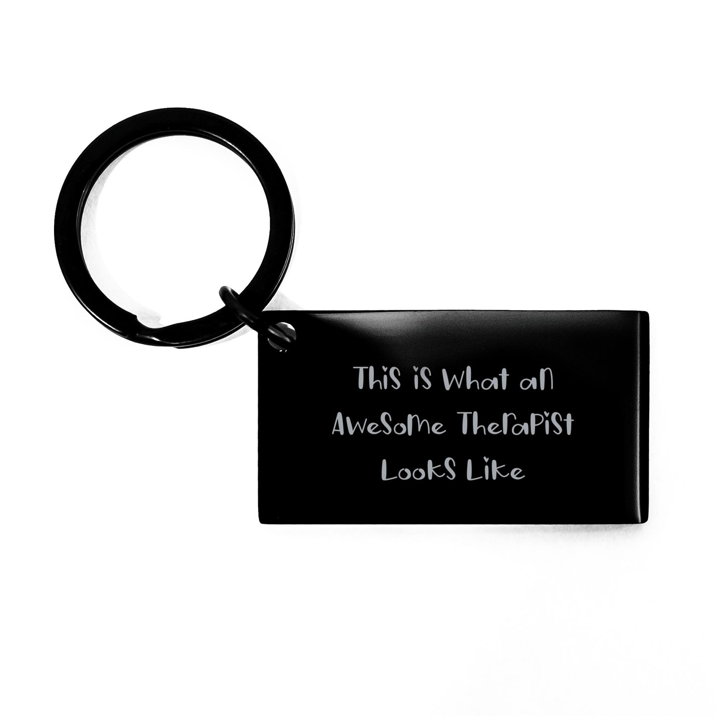 Therapist Gifts from Friends for Awesome Therapist Keychain - Funny Quote Keychain for Father's Day - Victory Thru Vision 